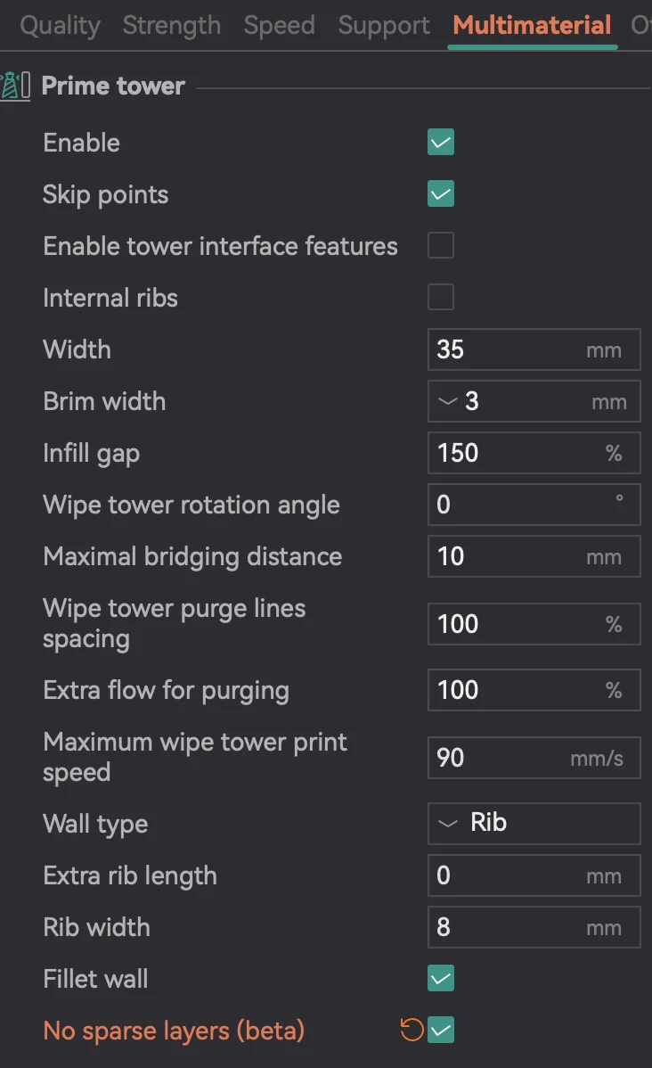 No Sparse Layers in OrcaSlicer