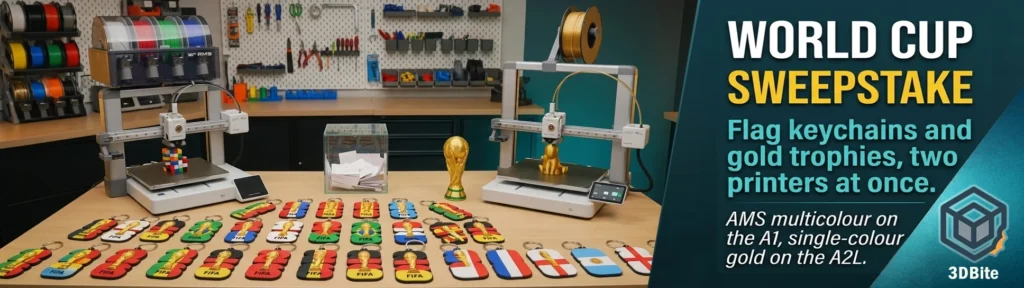 Office World Cup Sweepstake Flag Keychains And Gold Trophies Running office-world-cup-sweepstake-flag-keychains-and-gold-trophies-running