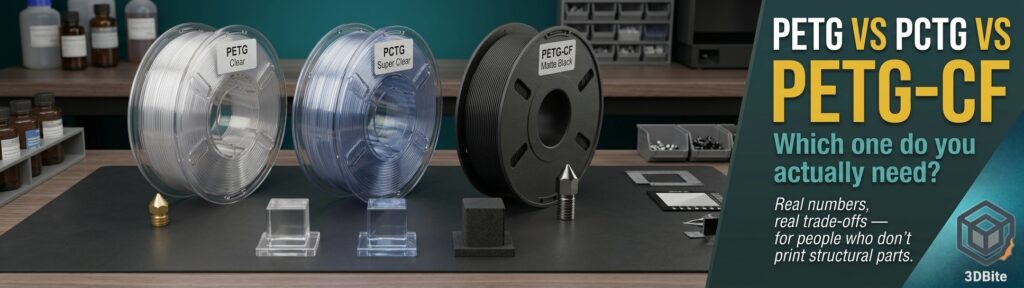 PETG vs PCTG vs PETG-CF