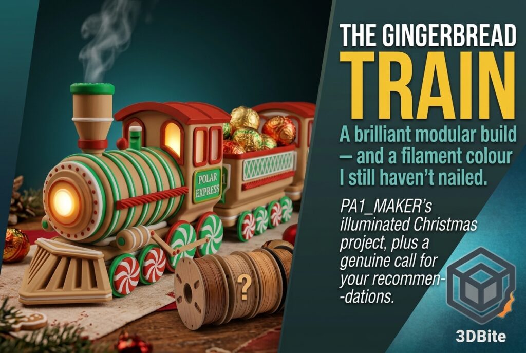 gingerbread train 3D print