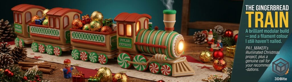 gingerbread train 3D print