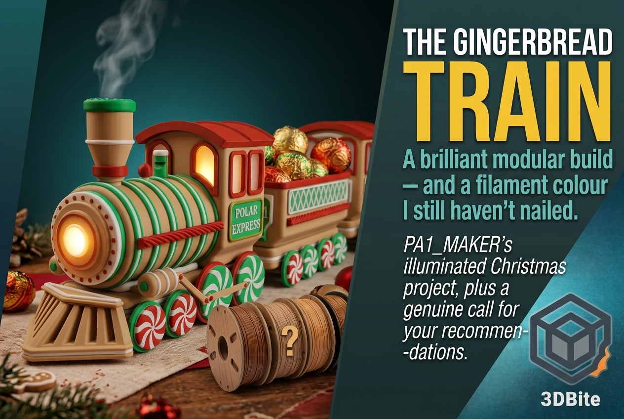 Building PA1 MAKER’s Illuminated Gingerbread Train (Hunting for the Perfect Gingerbread Colour)