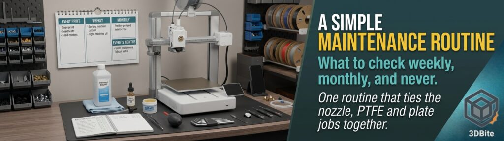 3D printer maintenance routine