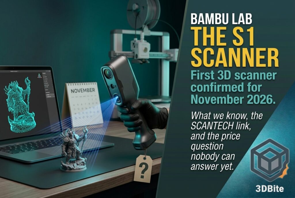 Bambu Lab S1 3D scanner