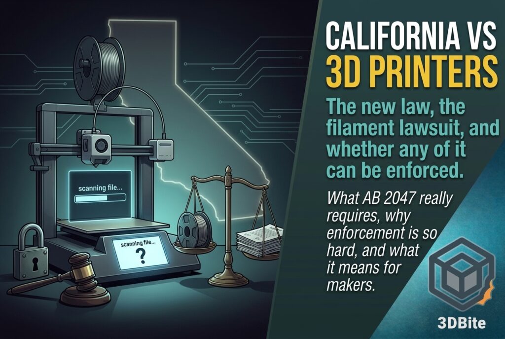 California 3D printer law