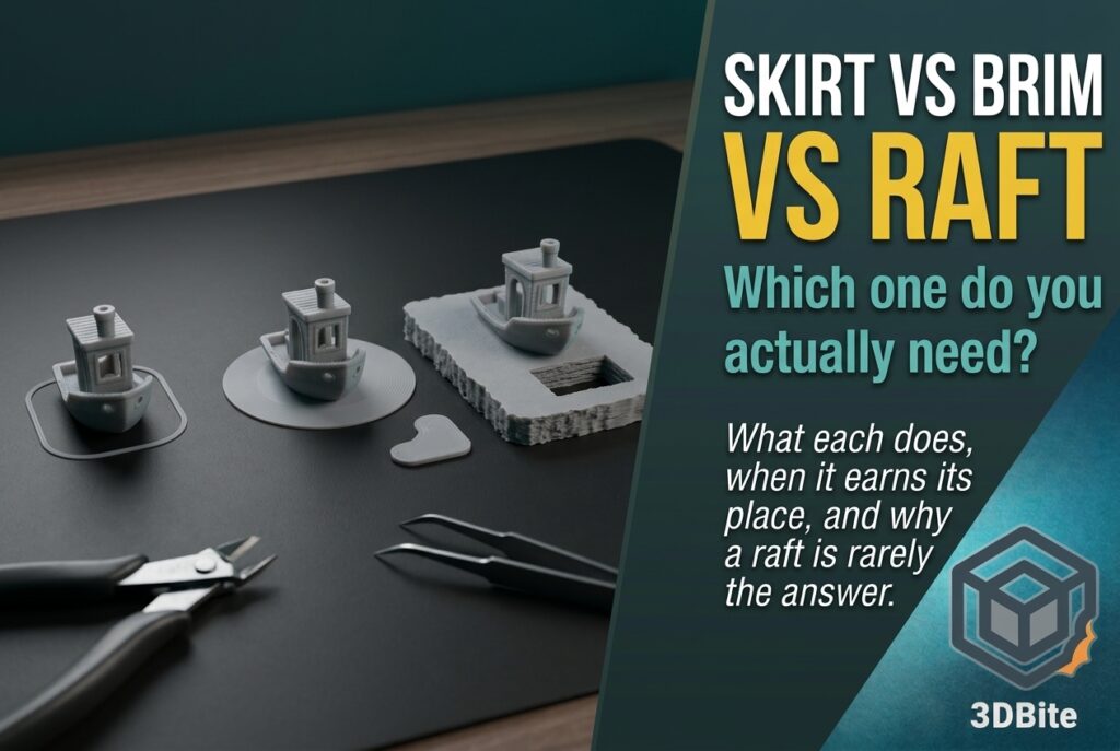 skirt vs brim vs raft
